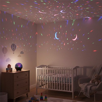 Projecteur ciel étoilé bébé secteur, veilleuse galaxie apaisante pour chambre enfant.