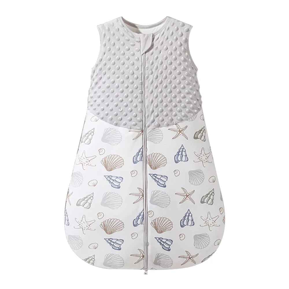Gigoteuse bébé grise avec motif coquillage 