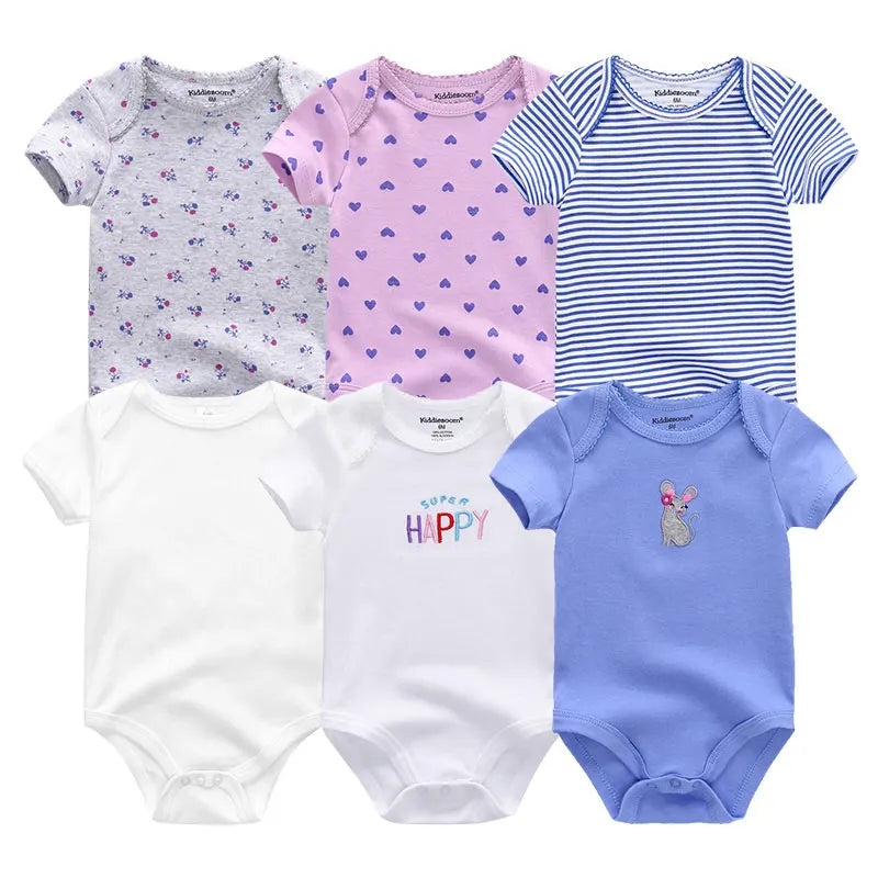 Barboteuses bebe en coton | Douceur maximale , 6 pièces/lot