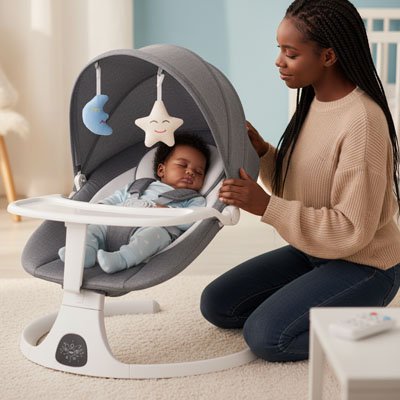 Balancelle bebe inclinable ergonomique sécurisé