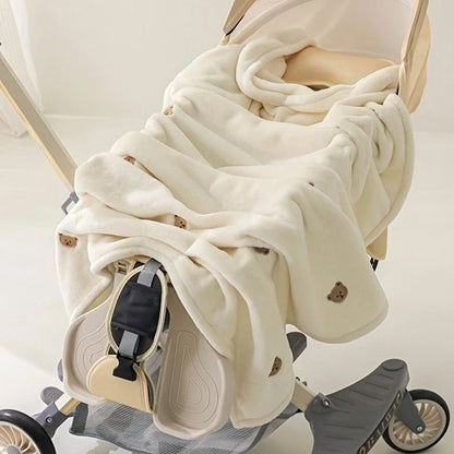 Couverture bébé polaire microfibre pour sortie en poussette 