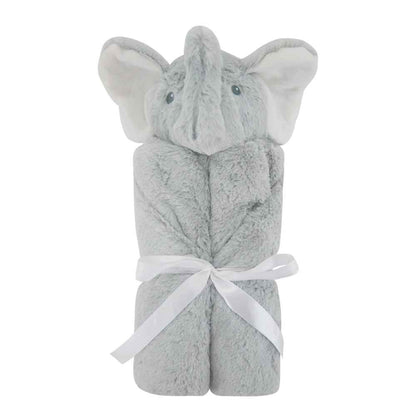 Couverture éléphant doux en gris