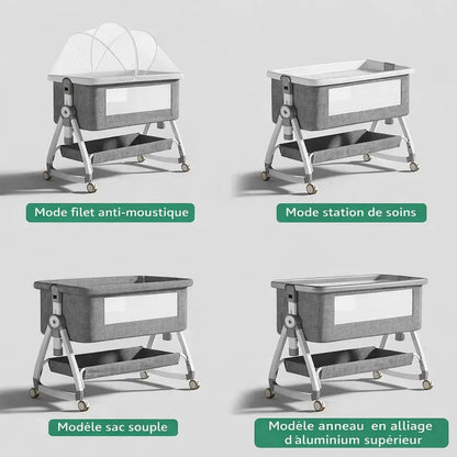 Lit cododo bébé avec structure stable et rangement inférieur