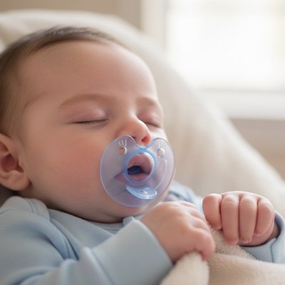 Tétine bébé avec orifices d’aération pour éviter rougeurs et irritations autour de la bouche