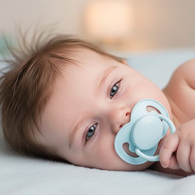 Tétine bébé en silicone souple, douce pour les gencives sensibles et sans BPA
