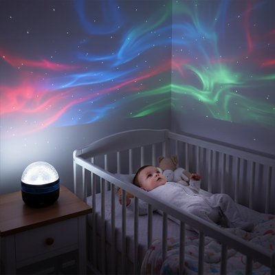Veilleuse projection aurores bébé