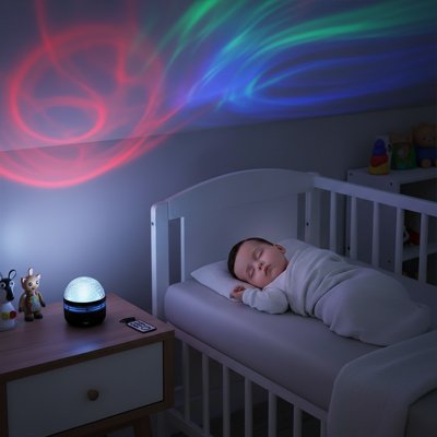Veilleuse projection, lampe nuit galaxie bébé silencieuse